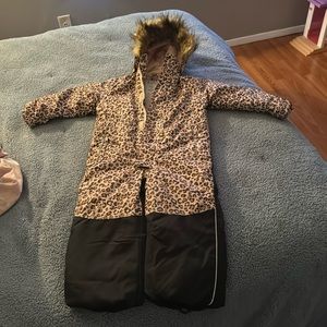 One piece snowsuit brand new condition with matching snow boots